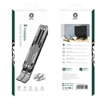 X-Foldable Laptop Stander, Full Metal, Anti-Slip, Triangle Stand - Space Grey