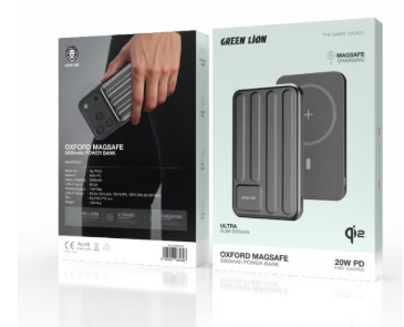 5000mAh Oxford Mag Safe Power Bank, Ultra Slim Design Compatible with MagSafe & Qi2 Technology, 20W PD Fast Charging, 15W Wireless Charging, Flight Approved, Compact & Slim Design PowerBank Compatible