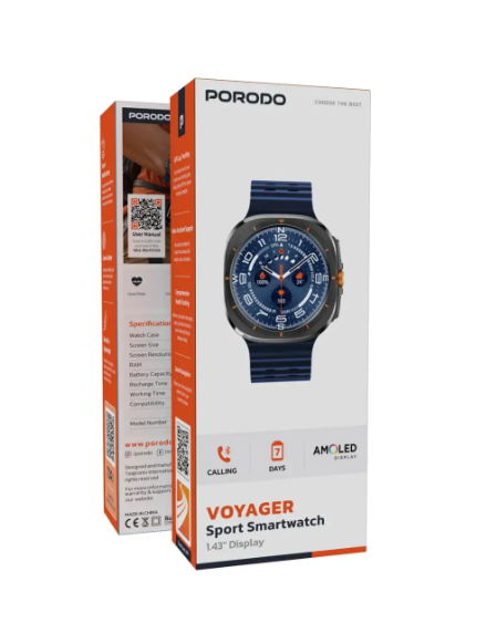 Porodo Voyager Smart Watch Blue