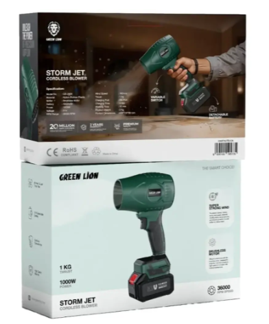 Green Lion Storm Jet Cordless Blower - Green