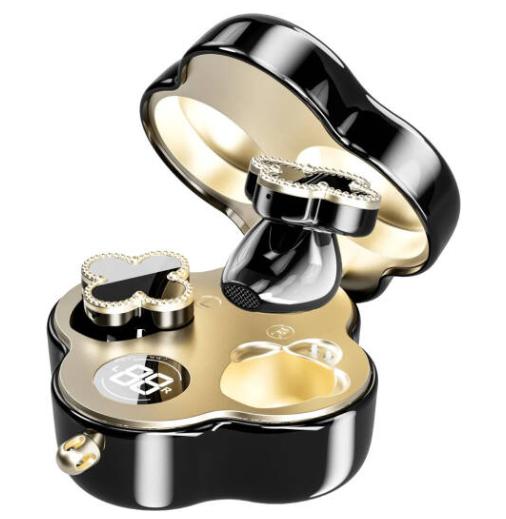 Porodo Soundtec Chic True Wireless ENC Earbuds, Bluetooth 5.3 Earbuds, Environmental Noise Cancellation, Touch Control, Auto Pairing, 4.5H Playtime Charging Case, Black | PDSTYX66BK