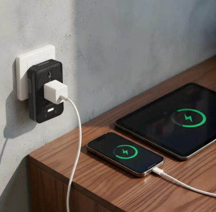 Porodo Velocitas Universal AC Wall Socket - Black