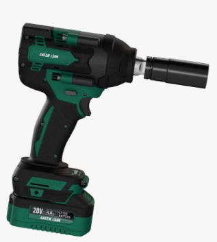 GIW-200 Cordless Impact Wrench with Torque 600 N.m/ LED Working Light / Brushless Motor / Max Speed 2000 RPM - Green