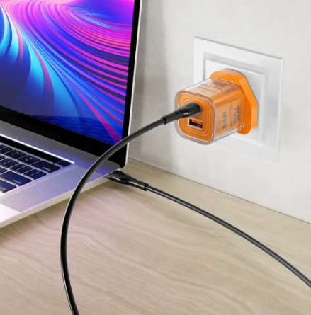 Porodo Tezclarte Quick Wall Charger Dual-Port Fast Charging Orange
