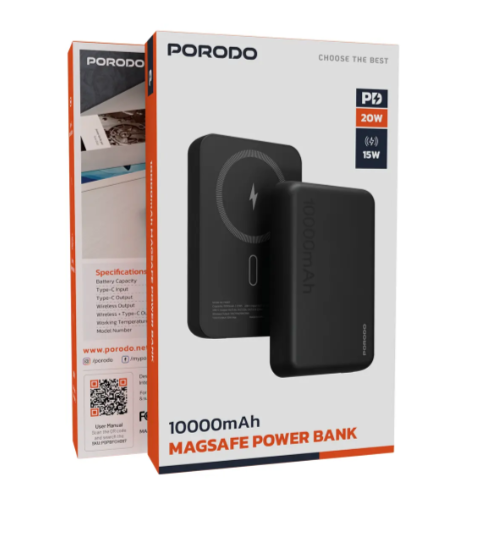 Porodo 10000mAh MagSafe Power Bank Black