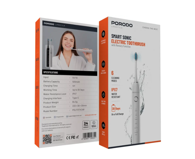 Porodo Lifestyle Smart Sonic Electric Toothbrush