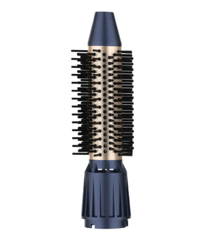 Porodo 5-In-1 Hot Air Brush Styling Set with Straightening & Curling Tool - Blue & Gold
