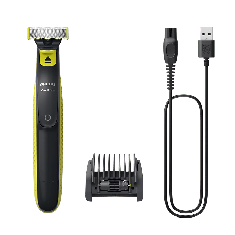 Philips OneBlade Face & Body Electric Beard Trimmer & Shaver – Dual-Sided Blade, Waterproof (Charcoal Grey, QP2824/10)