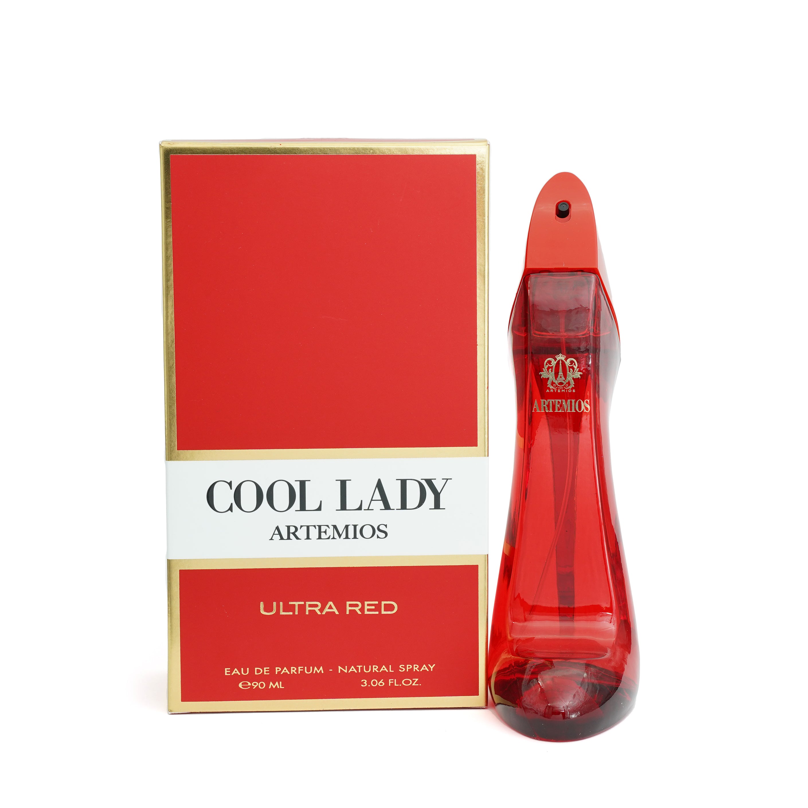 Artemios Cool Lady Ultra Red Eau De Parfum 90ml – Amber Floral Gourmand Perfume for Women