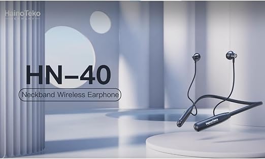 HainoTeko Germany Haino Teko HN40 Neckband Wireless Earphone With Super Clear Mic and High Bass Sound Quality Black