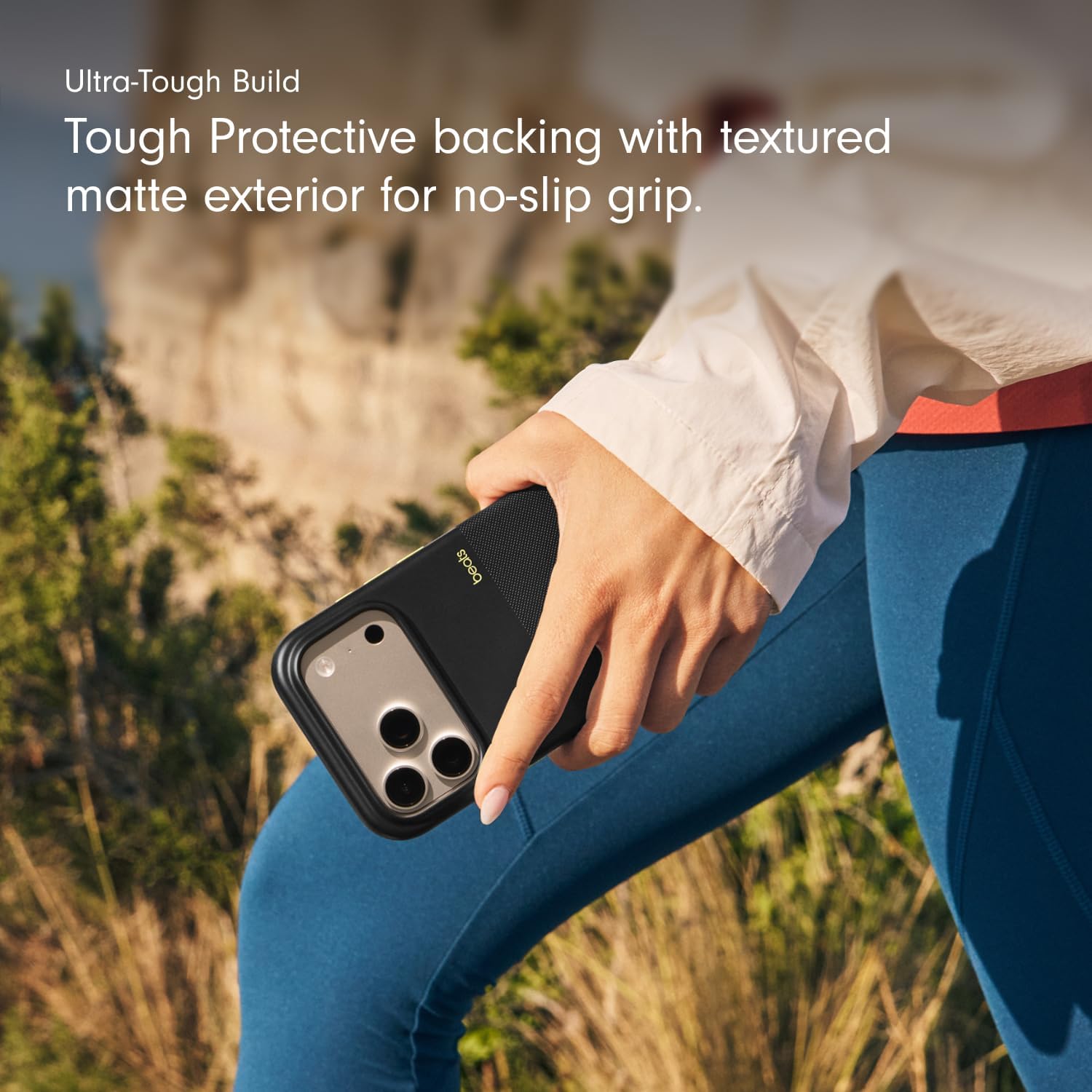 Beats iPhone 17 Pro Rugged Case with MagSafe & Camera Control, Scratch & Drop Tested, Matte Texture with Microfiber Lining - Everest Black