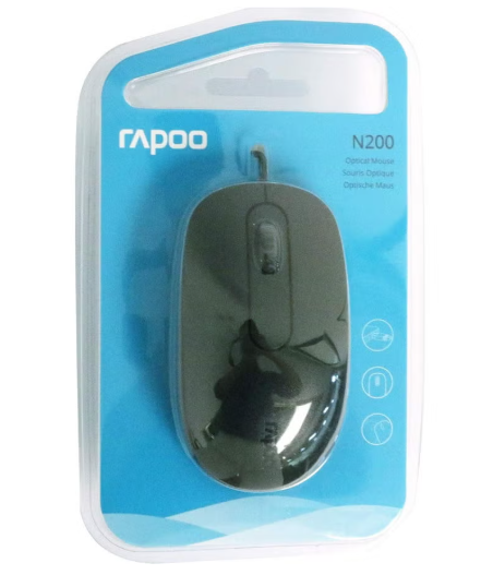 N200 USB Wired Mouse Black